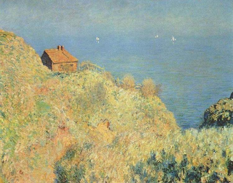Claude Monet Hut of the Douaniers with Varengeville, France oil painting art